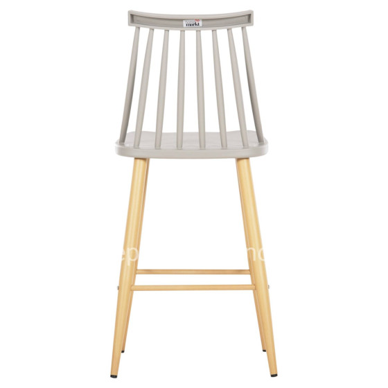 ΣΚΑΜΠΟ ΜΠΑΡ ΜΕΣ.ΥΨΟΥΣ VANESSA HM9300.10 ΠΟΛΥΠΡΟΠ. ΓΚΡΙ & ΜΕΤΑΛΛΟ ΦΥΣΙΚΟ 45x48x96Υεκ.