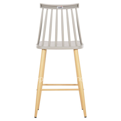 ΣΚΑΜΠΟ ΜΠΑΡ ΜΕΣ.ΥΨΟΥΣ VANESSA HM9300.10 ΠΟΛΥΠΡΟΠ. ΓΚΡΙ & ΜΕΤΑΛΛΟ ΦΥΣΙΚΟ 45x48x96Υεκ.