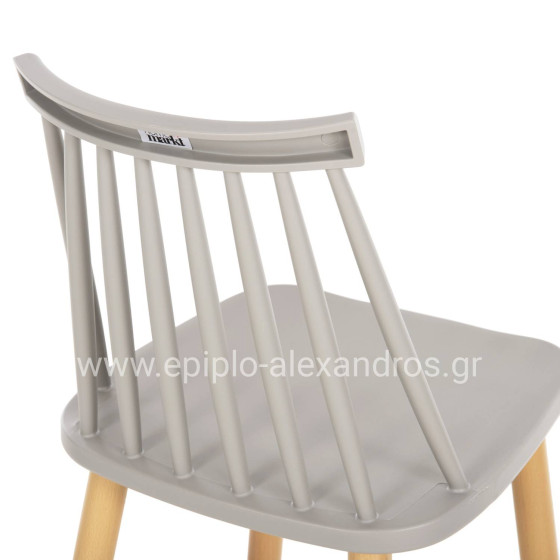 ΣΚΑΜΠΟ ΜΠΑΡ ΜΕΣ.ΥΨΟΥΣ VANESSA HM9300.10 ΠΟΛΥΠΡΟΠ. ΓΚΡΙ & ΜΕΤΑΛΛΟ ΦΥΣΙΚΟ 45x48x96Υεκ.