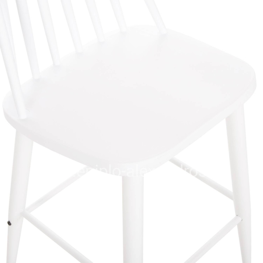 ΣΚΑΜΠΟ ΜΠΑΡ ΜΕΣΑΙΟΥ ΥΨΟΥΣ VANESSA HM9300.11 ΠΟΛΥΠΡΟΠΥΛΕΝΙΟ & ΜΕΤΑΛΛΟ-ΛΕΥΚΟ 45,5x46x97Υεκ