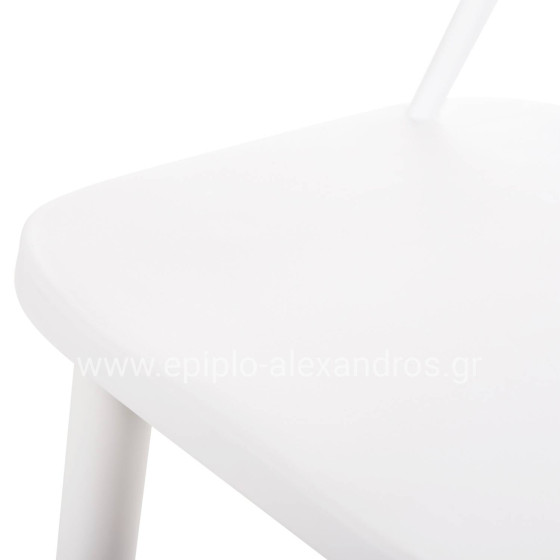 BAR STOOL MEDIUM HEIGHT VANESSA HM9300.11 POLYPROPYLENE & METAL-WHITE 45,5x46x97Hcm.