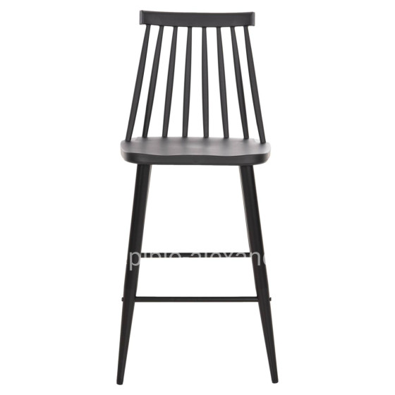 BAR STOOL MEDIUM HEIGHT VANESSA HM9300.12 POLYPROPYLENE & METAL-BLACK 45,5x46x97Hcm.