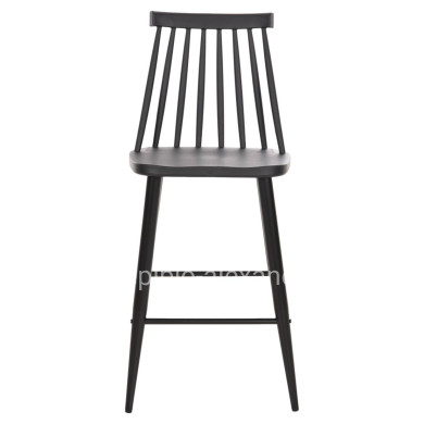 BAR STOOL MEDIUM HEIGHT VANESSA HM9300.12 POLYPROPYLENE & METAL-BLACK 45,5x46x97Hcm.