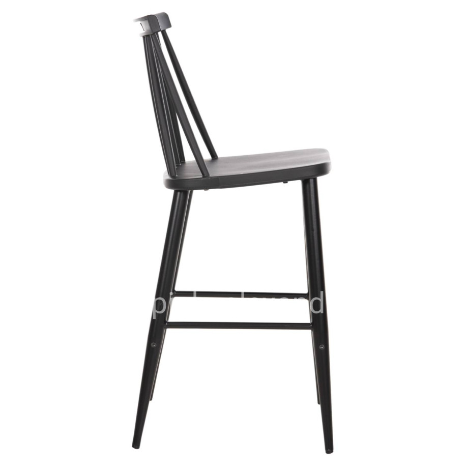 BAR STOOL MEDIUM HEIGHT VANESSA HM9300.12 POLYPROPYLENE & METAL-BLACK 45,5x46x97Hcm.