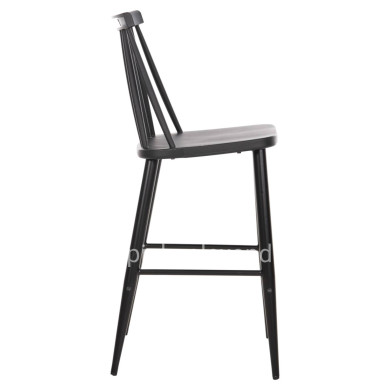 BAR STOOL MEDIUM HEIGHT VANESSA HM9300.12 POLYPROPYLENE & METAL-BLACK 45,5x46x97Hcm.