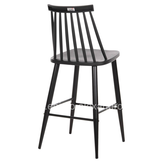 BAR STOOL MEDIUM HEIGHT VANESSA HM9300.12 POLYPROPYLENE & METAL-BLACK 45,5x46x97Hcm.
