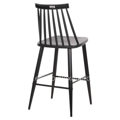 BAR STOOL MEDIUM HEIGHT VANESSA HM9300.12 POLYPROPYLENE & METAL-BLACK 45,5x46x97Hcm.