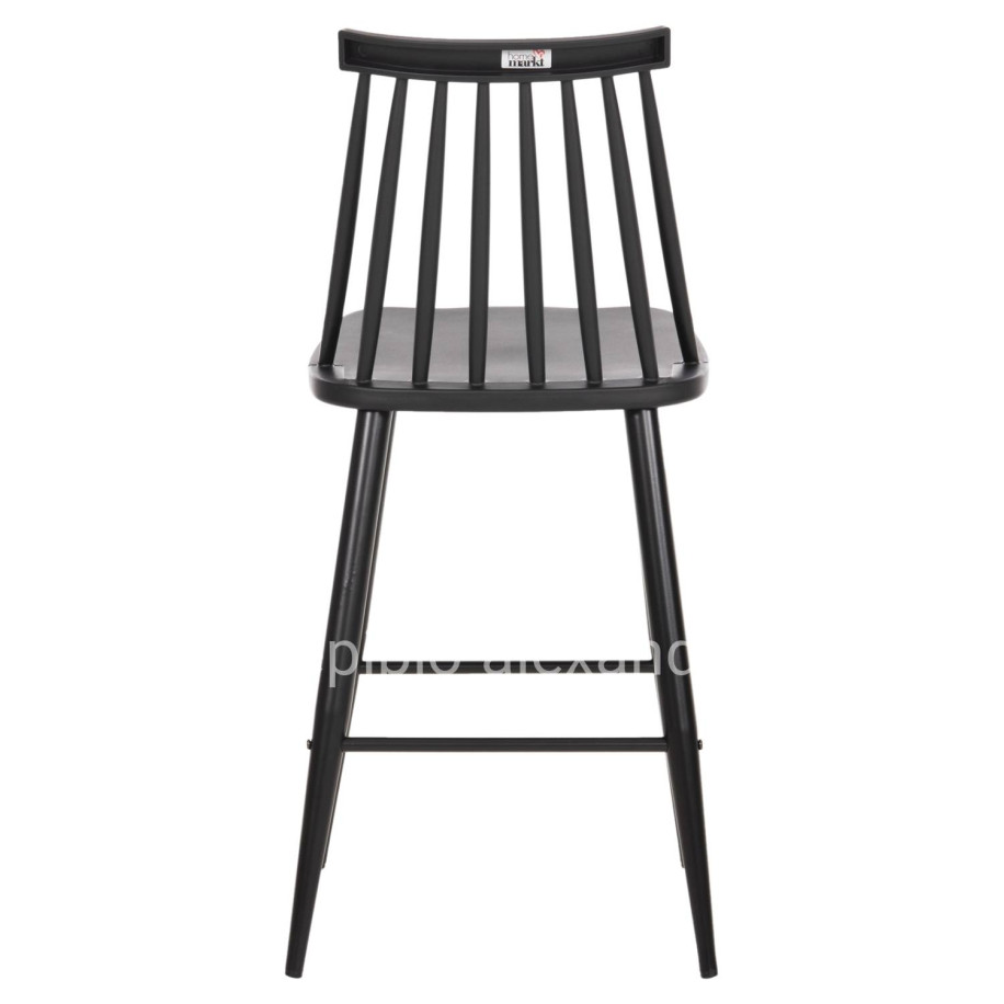BAR STOOL MEDIUM HEIGHT VANESSA HM9300.12 POLYPROPYLENE & METAL-BLACK 45,5x46x97Hcm.