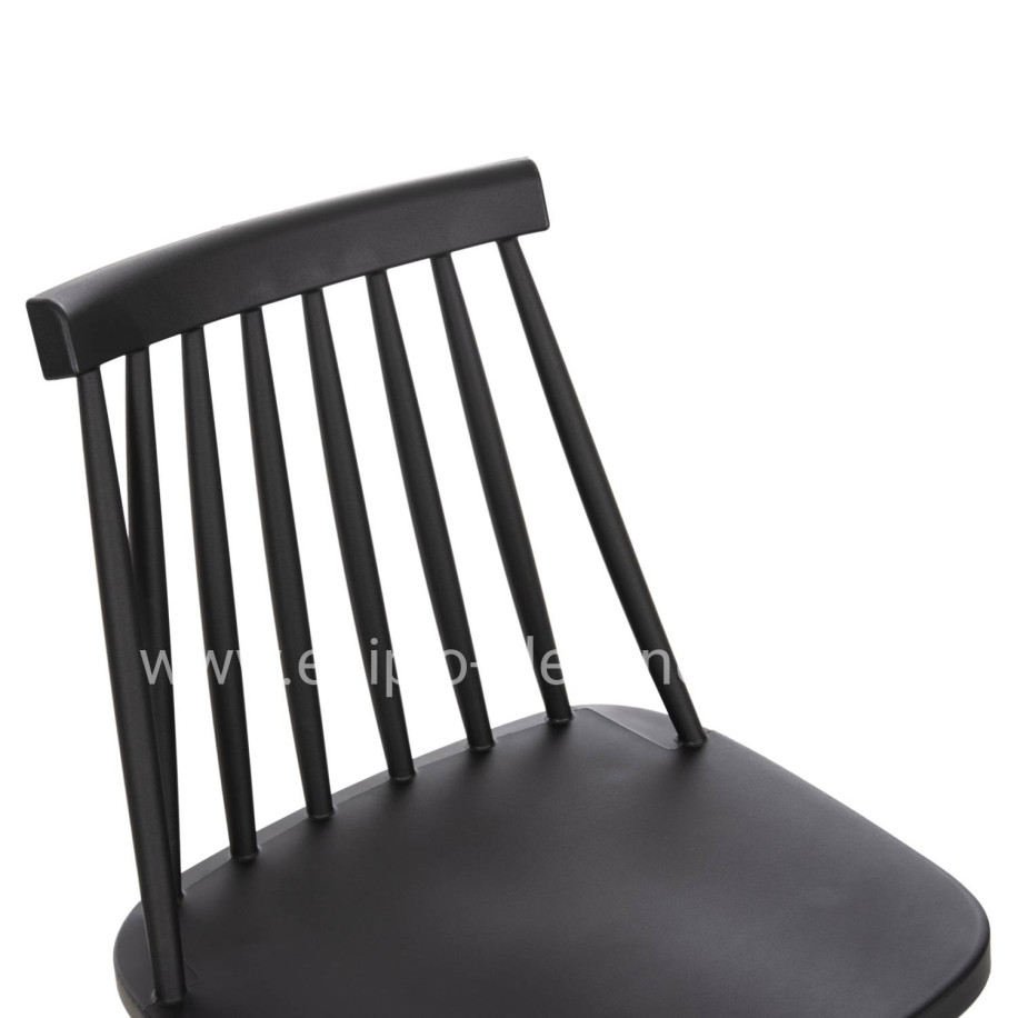 BAR STOOL MEDIUM HEIGHT VANESSA HM9300.12 POLYPROPYLENE & METAL-BLACK 45,5x46x97Hcm.