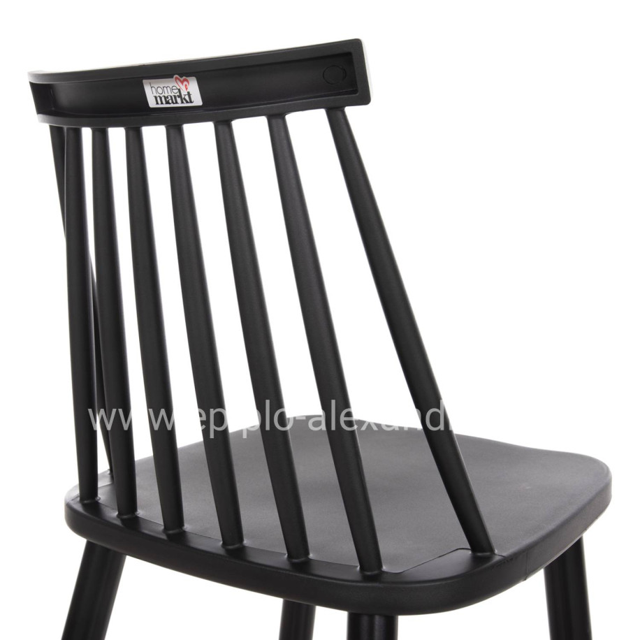 BAR STOOL MEDIUM HEIGHT VANESSA HM9300.12 POLYPROPYLENE & METAL-BLACK 45,5x46x97Hcm.
