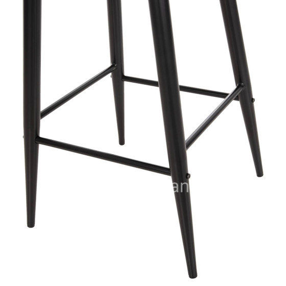 BAR STOOL MEDIUM HEIGHT VANESSA HM9300.12 POLYPROPYLENE & METAL-BLACK 45,5x46x97Hcm.
