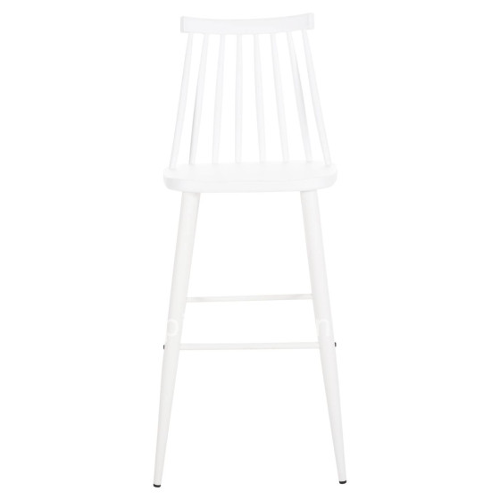 BAR STOOL HIGH SEAT VANESSA HM8459.11 WHITE PP & WHITE METAL LEGS 47x48,5x107Hcm.