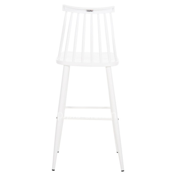 BAR STOOL HIGH SEAT VANESSA HM8459.11 WHITE PP & WHITE METAL LEGS 47x48,5x107Hcm.