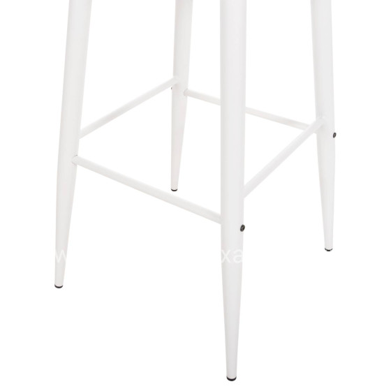 BAR STOOL HIGH SEAT VANESSA HM8459.11 WHITE PP & WHITE METAL LEGS 47x48,5x107Hcm.