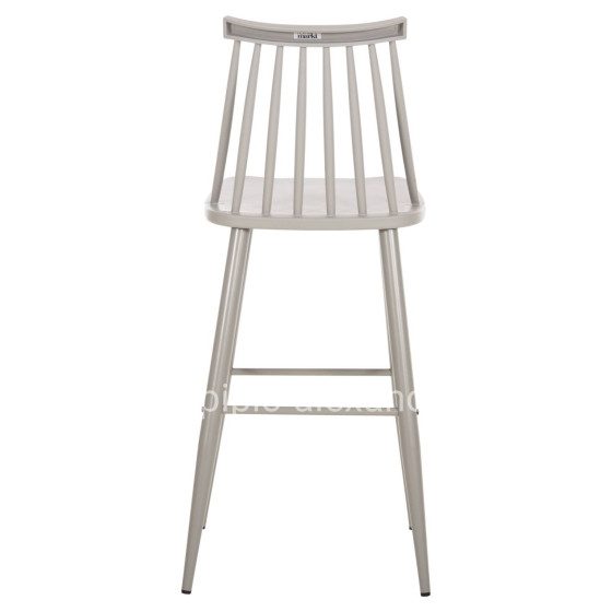 BAR STOOL HIGH SEAT VANESSA HM8459.20 GREY PP & GREY METAL LEGS 47x48,5x107Hcm.