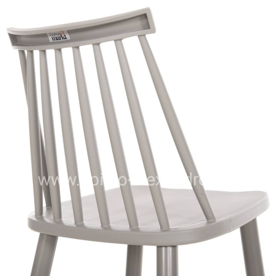BAR STOOL HIGH SEAT VANESSA HM8459.20 GREY PP & GREY METAL LEGS 47x48,5x107Hcm.