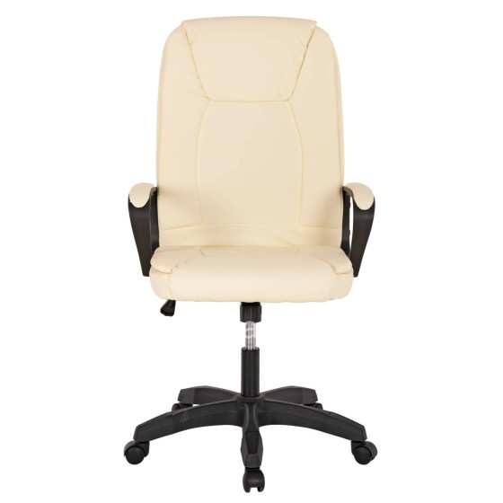 OFFICE CHAIR HM1188.03 ECRU PU LEATHER 63x70x114Hcm.