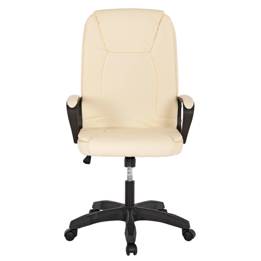 OFFICE CHAIR HM1188.03 ECRU PU LEATHER 63x70x114Hcm.