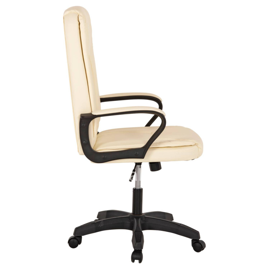 OFFICE CHAIR HM1188.03 ECRU PU LEATHER 63x70x114Hcm.