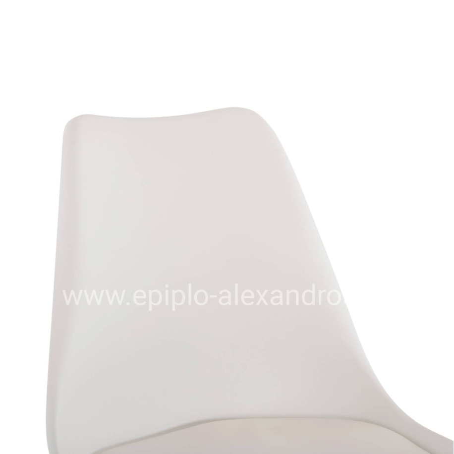 BAR STOOL VEGAS HM8000.21 MEDIUM HEIGHT WHITE POLYPROPYLENE NATURAL BEECH WOOD 47x58x100Hcm.