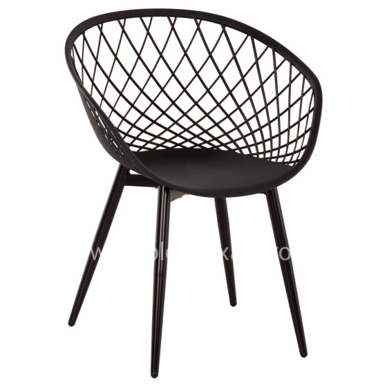 ΠΟΛΥΘΡΟΝΑ ΠΟΛΥΠΡΟΠΥΛΕΝΙΟΥ ΜΑΥΡΗ ΜΕΤΑΛΛΙΚΑ ΠΟΔΙΑ ARIADNE HM8001.22 63x56x80Y εκ.