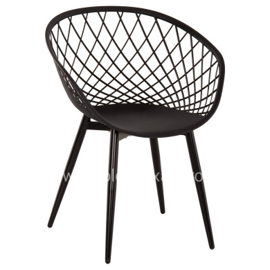 ΠΟΛΥΘΡΟΝΑ ΠΟΛΥΠΡΟΠΥΛΕΝΙΟΥ ΜΑΥΡΗ ΜΕΤΑΛΛΙΚΑ ΠΟΔΙΑ ARIADNE HM8001.22 63x56x80Y εκ.