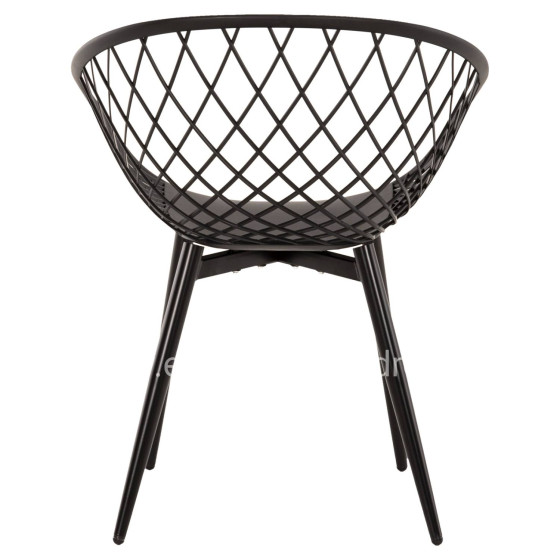 ΠΟΛΥΘΡΟΝΑ ΠΟΛΥΠΡΟΠΥΛΕΝΙΟΥ ΜΑΥΡΗ ΜΕΤΑΛΛΙΚΑ ΠΟΔΙΑ ARIADNE HM8001.22 63x56x80Y εκ.