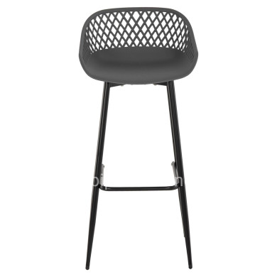 BAR STOOL AVAYA HM8686.20 GREY POLYPROPYLENE-BLACK METAL LEGS 46x48x99Hcm.