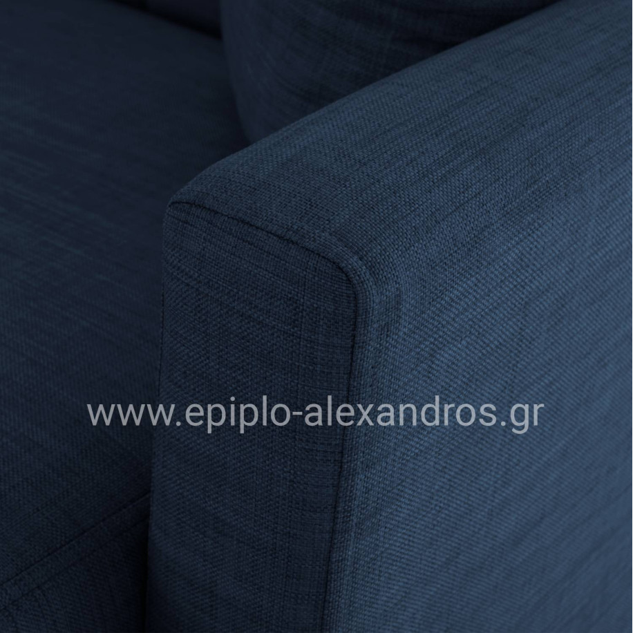 CORNER SOFA-BED GHUFRAN HM3244.07 REVERSIBLE WITH STORAGE SPACE-BLUE FABRIC 202x140x78Hcm.