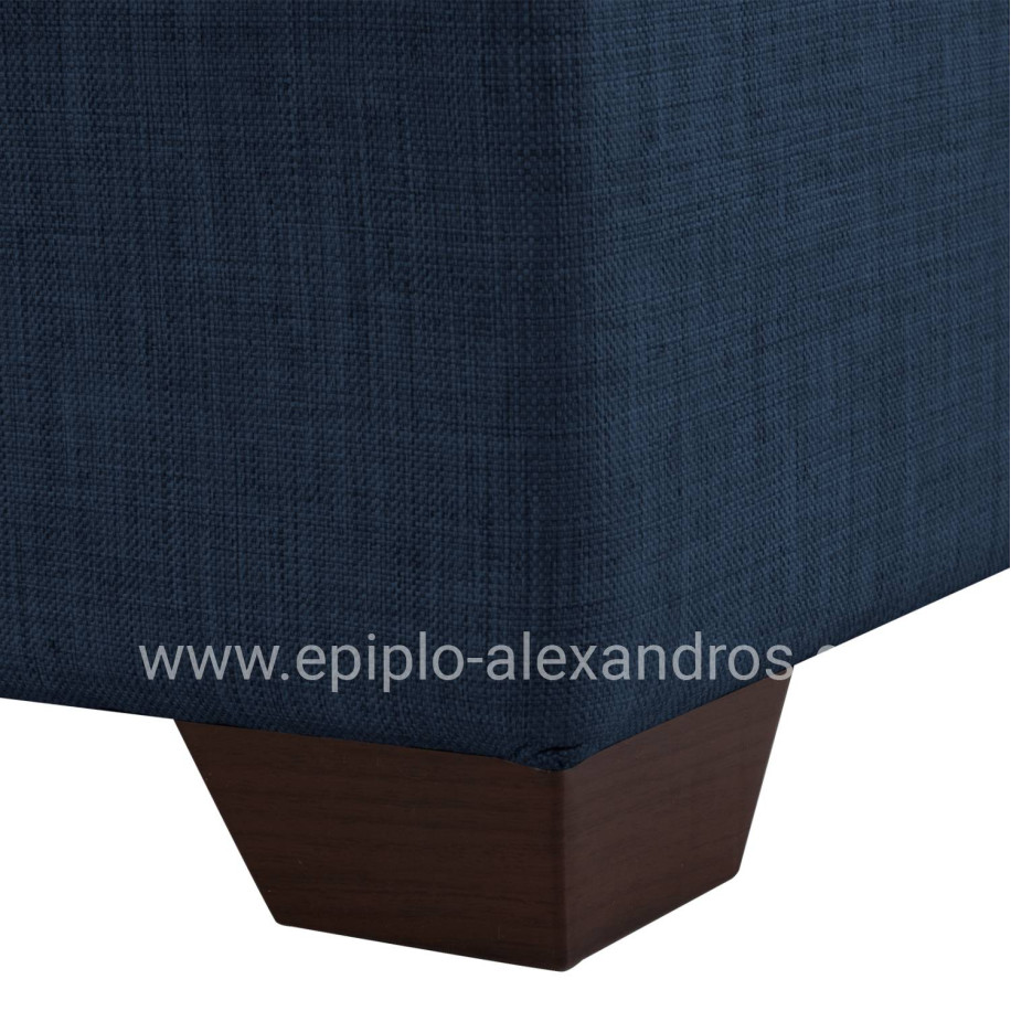 CORNER SOFA-BED GHUFRAN HM3244.07 REVERSIBLE WITH STORAGE SPACE-BLUE FABRIC 202x140x78Hcm.