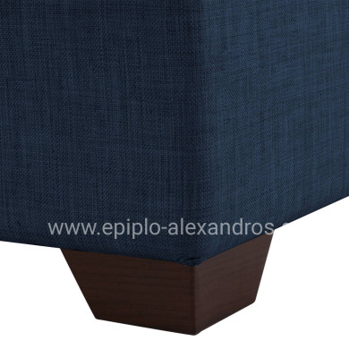 CORNER SOFA-BED GHUFRAN HM3244.07 REVERSIBLE WITH STORAGE SPACE-BLUE FABRIC 202x140x78Hcm.