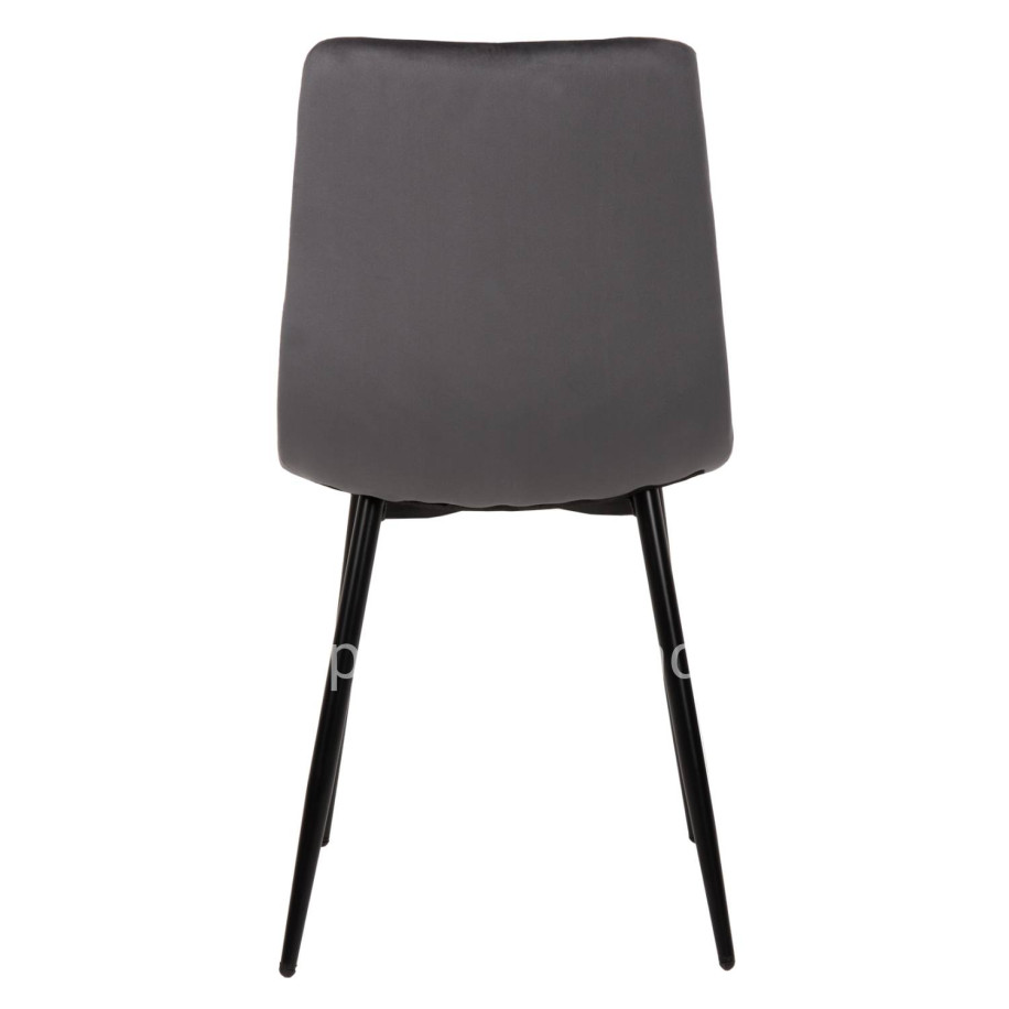 ΚΑΡΕΚΛΑ LATRELL HM8587.01 ΒΕΛΟΥΔΟ ΓΚΡΙ ΜΕ ΜΑΥΡΑ ΜΕΤΑΛΛΙΚΑ ΠΟΔΙΑ 43x54x88Υεκ.