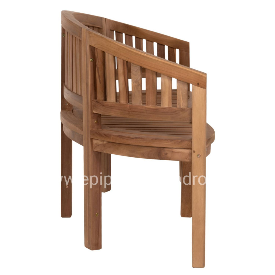 BENCH 2-SEATER CAPO HM9539 TEAK WOOD IN NATURAL COLOR 149x59x86Hcm.