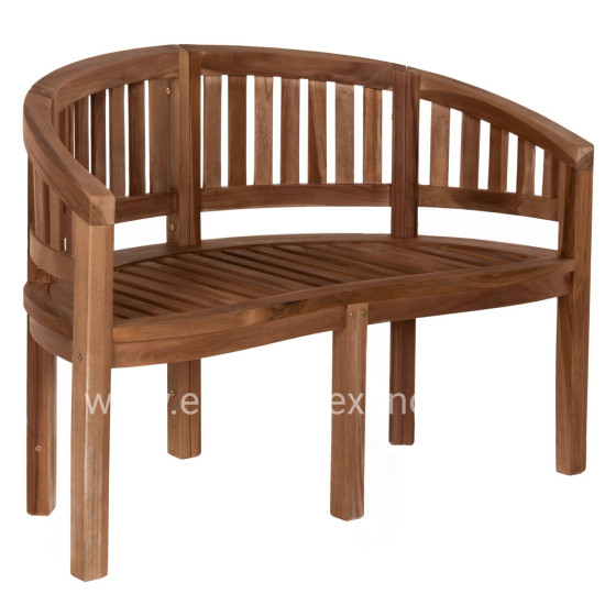 BENCH 2-SEATER CAPO HM9538 TEAK WOOD IN NATURAL COLOR 121X59X86Hcm.