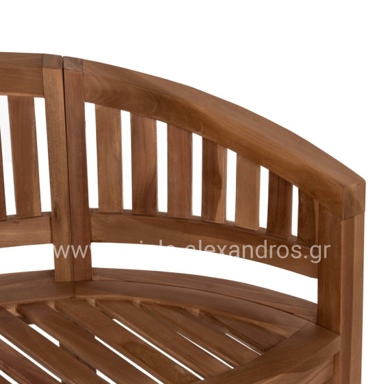 BENCH 2-SEATER CAPO HM9538 TEAK WOOD IN NATURAL COLOR 121X59X86Hcm.