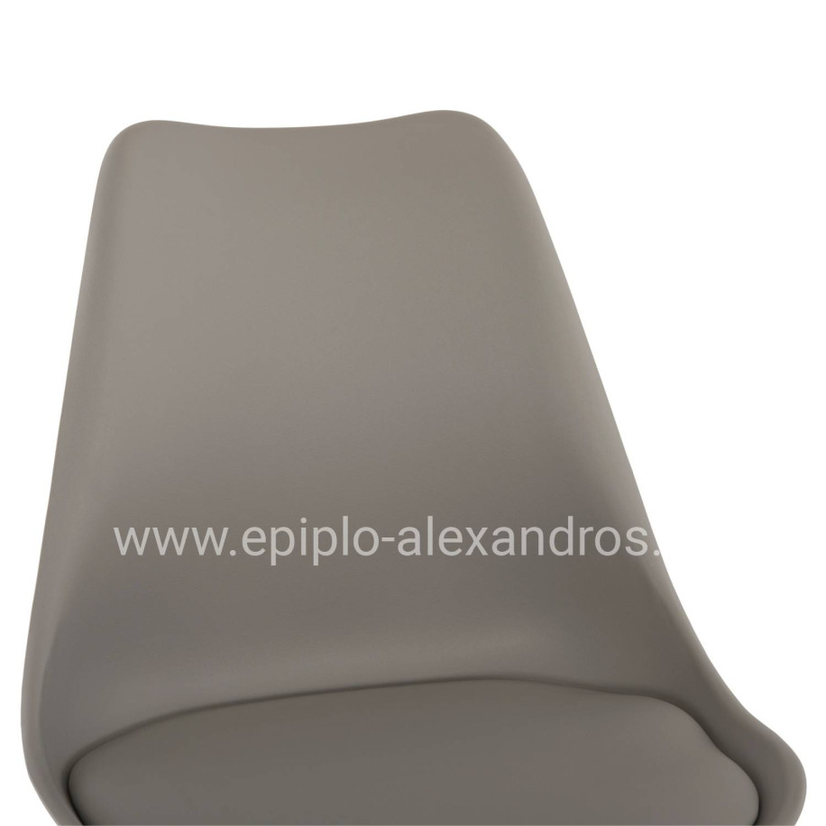 BAR STOOL VEGAS HM8000.30 GREY POLYPROPYLENE- BEECH WOOD IN NATURAL COLOR 47x58x107Hcm.