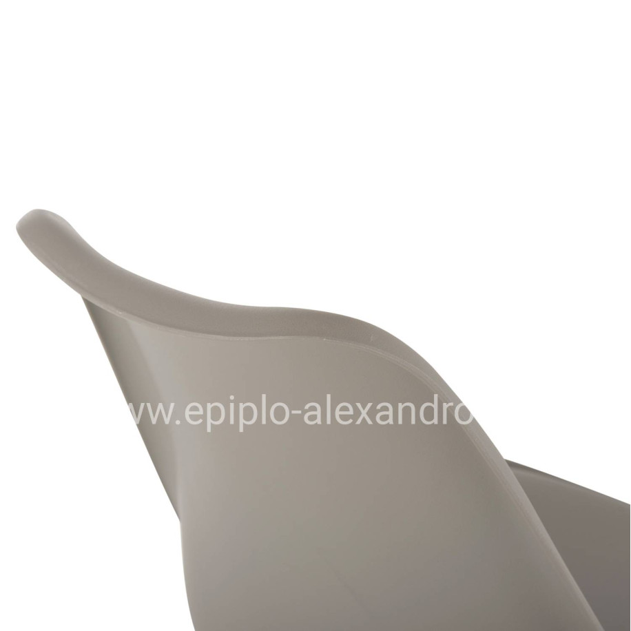 BAR STOOL VEGAS HM8000.30 GREY POLYPROPYLENE- BEECH WOOD IN NATURAL COLOR 47x58x107Hcm.