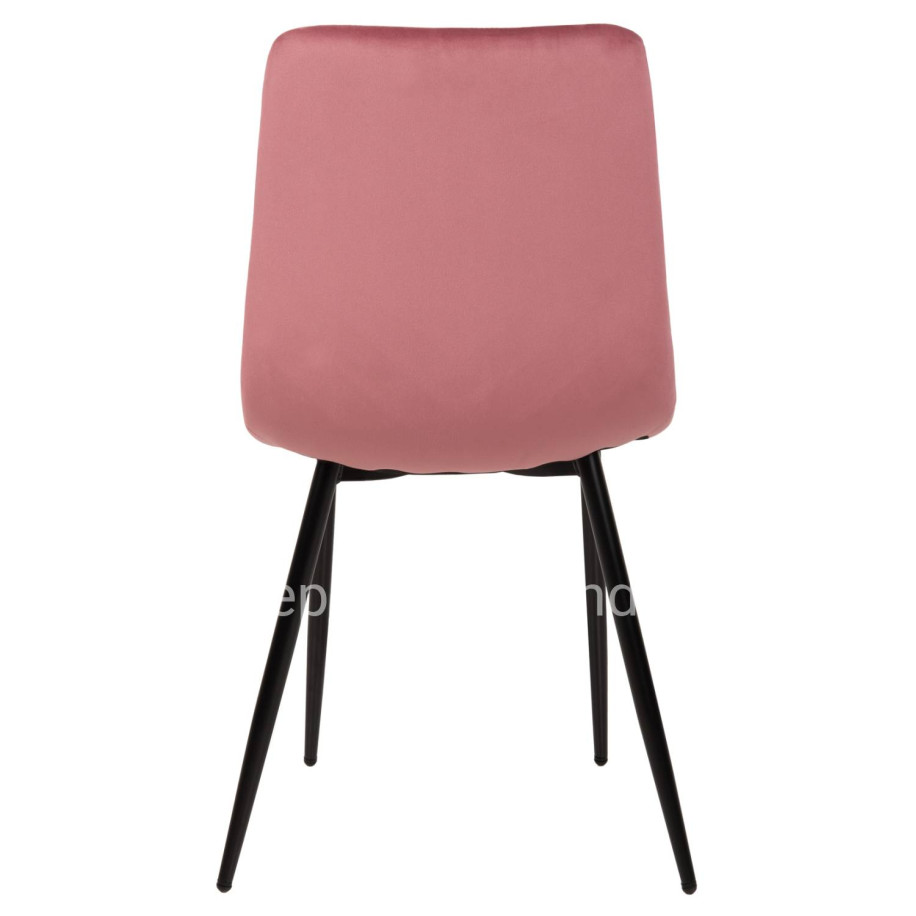 DINING CHAIR LATRELL HM8587.02 DUSTY PINK VELVET & BLACK METAL LEGS 43x54x88Hcm.