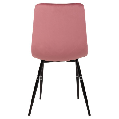 DINING CHAIR LATRELL HM8587.02 DUSTY PINK VELVET & BLACK METAL LEGS 43x54x88Hcm.