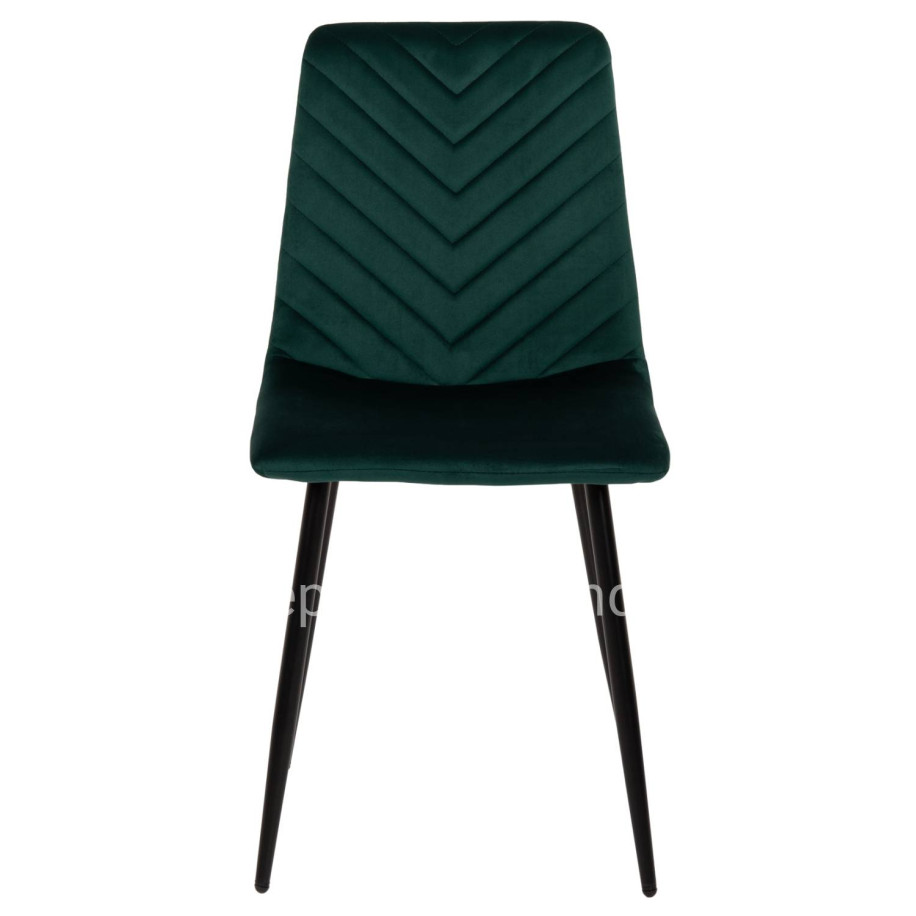 DINING CHAIR LATRELL HM8587.03 CYPRESS GREEN VELVET & BLACK METAL LEGS 43x54x88Hcm.