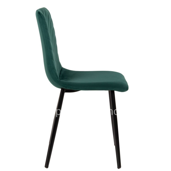 DINING CHAIR LATRELL HM8587.03 CYPRESS GREEN VELVET & BLACK METAL LEGS 43x54x88Hcm.