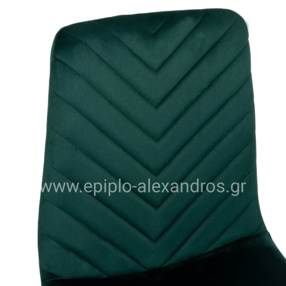 DINING CHAIR LATRELL HM8587.03 CYPRESS GREEN VELVET & BLACK METAL LEGS 43x54x88Hcm.