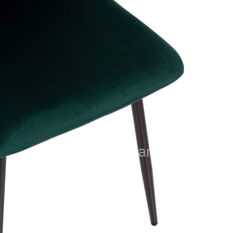 DINING CHAIR LATRELL HM8587.03 CYPRESS GREEN VELVET & BLACK METAL LEGS 43x54x88Hcm.