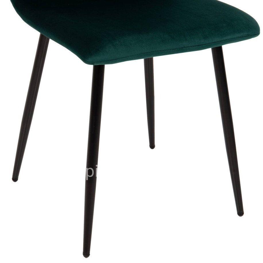 DINING CHAIR LATRELL HM8587.03 CYPRESS GREEN VELVET & BLACK METAL LEGS 43x54x88Hcm.
