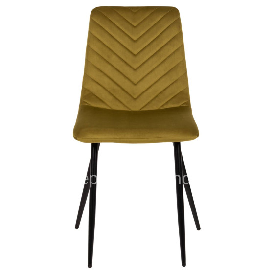 DINING CHAIR LATRELL HM8587.07 OLIVE GREEN VELVET & BLACK METAL LEGS 43x54x88Hcm.