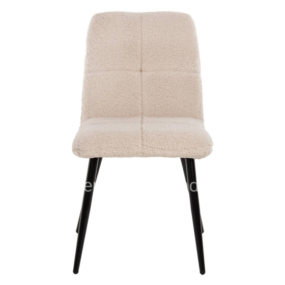 ΚΑΡΕΚΛΑ SHELLY HM8590.02 ΛΕΥΚΟ TEDDY ΥΦΑΣΜΑ ME ΜΕΤΑΛΛΙΚΑ ΜΑΥΡΑ ΠΟΔΙΑ 48x64x87Yεκ.