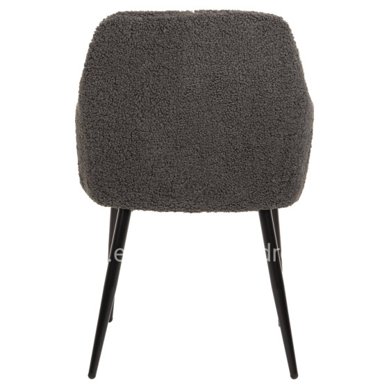 ΠΟΛΥΘΡΟΝΑ SHELLY HM8591.01 ΥΦΑΣΜΑ TEDDY ΓΚΡΙ ΜΕ ΜΑΥΡΑ ΜΕΤΑΛΛΙΚΑ ΠΟΔΙΑ 57x55x87Yεκ.