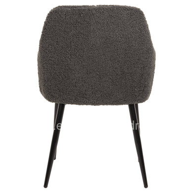 ΠΟΛΥΘΡΟΝΑ SHELLY HM8591.01 ΥΦΑΣΜΑ TEDDY ΓΚΡΙ ΜΕ ΜΑΥΡΑ ΜΕΤΑΛΛΙΚΑ ΠΟΔΙΑ 57x55x87Yεκ.