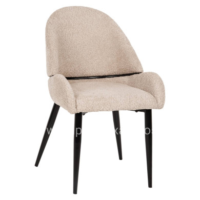 ΚΑΡΕΚΛΑ SARKY HM8585.02 ΥΦΑΣΜΑ ΜΠΟΥΚΛΕ ΕΚΡΟΥ ΜΕ ΜΕΤΑΛΛΙΚΑ ΠΟΔΙΑ 55x62x89Yεκ.