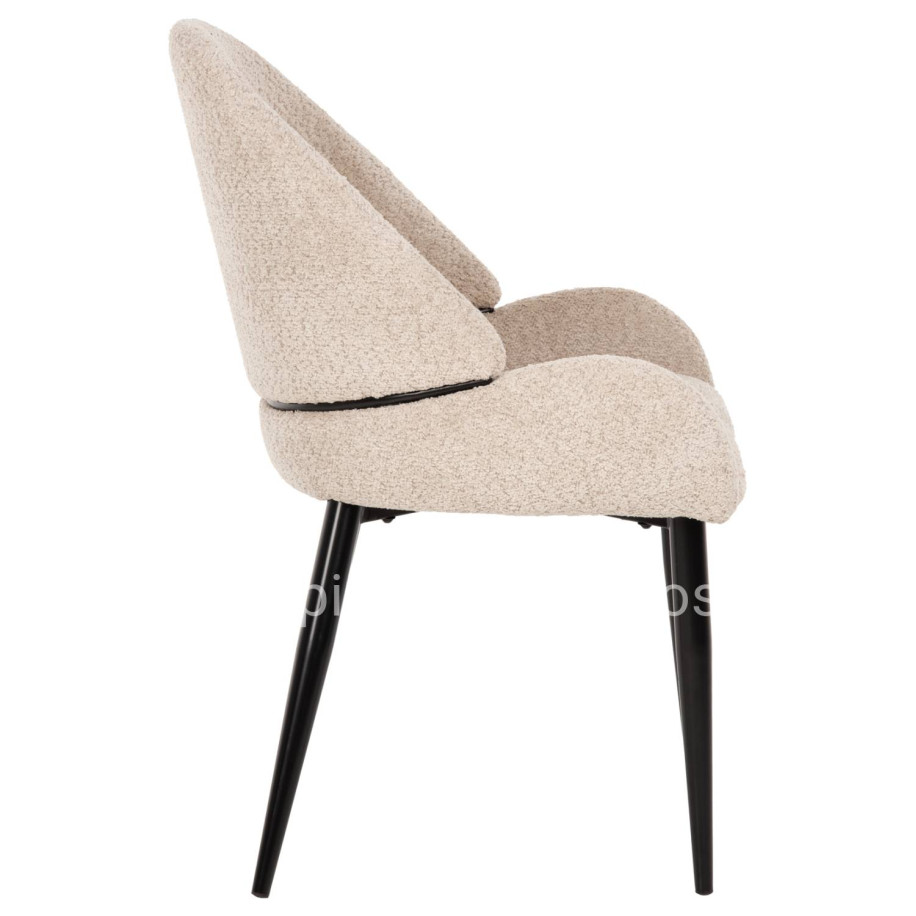 ΚΑΡΕΚΛΑ SARKY HM8585.02 ΥΦΑΣΜΑ ΜΠΟΥΚΛΕ ΕΚΡΟΥ ΜΕ ΜΕΤΑΛΛΙΚΑ ΠΟΔΙΑ 55x62x89Yεκ.